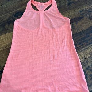 Athleta High Neck Shadow Stripe Chi Tank
